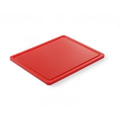 Доска кухонная красная 1/2 32,5х26,5 см h1,2 см пластик